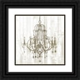 thumbnail image 1 of Goldberger, Jennifer 12x12 Black Ornate Wood Framed with Double Matting Museum Art Print Titled - Shiplap Chandelier II, 1 of 4