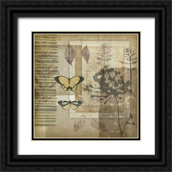 Goldberger, Jennifer 12x12 Black Ornate Wood Framed with Double Matting Museum Art Print Titled - Small Notebook Collage II