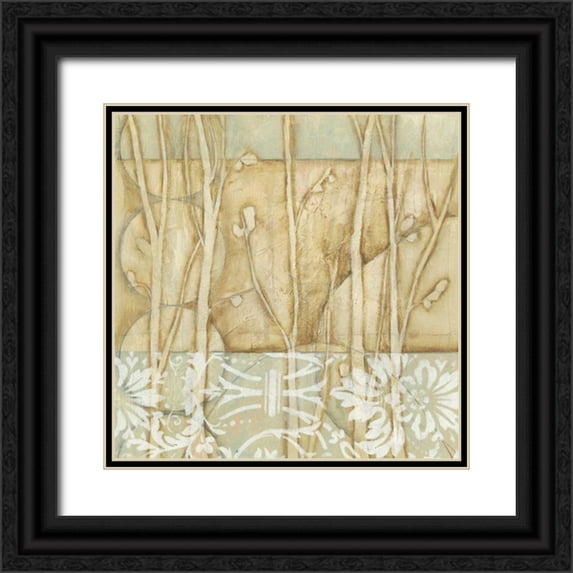Goldberger, Jennifer 12x12 Black Ornate Wood Framed with Double Matting Museum Art Print Titled - Small Willow and Lace IV