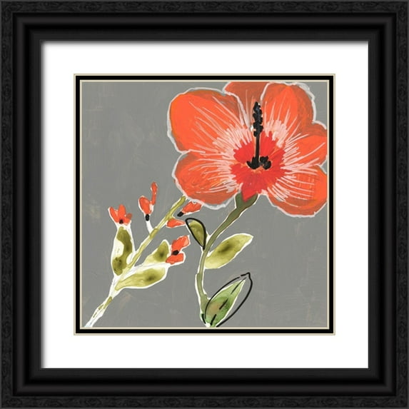 Goldberger, Jennifer 12x12 Black Ornate Wood Framed with Double Matting Museum Art Print Titled - Tropic Botanicals III