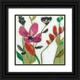 thumbnail image 1 of Goldberger, Jennifer 12x12 Black Ornate Wood Framed with Double Matting Museum Art Print Titled - Vivid Flowers I, 1 of 4