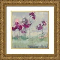thumbnail image 1 of Goldberger, Jennifer 12x12 Gold Ornate Wood Framed with Double Matting Museum Art Print Titled - Fuchsia Treeline I, 1 of 4