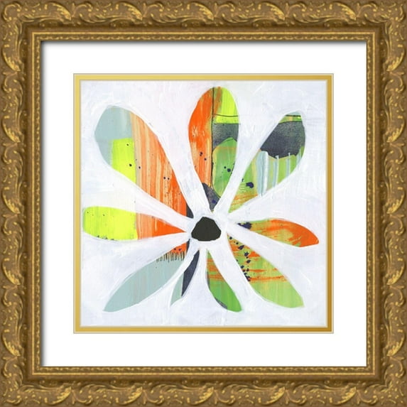 Goldberger, Jennifer 12x12 Gold Ornate Wood Framed with Double Matting Museum Art Print Titled - Pin Wheel I