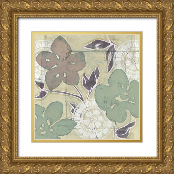 Goldberger, Jennifer 12x12 Gold Ornate Wood Framed with Double Matting Museum Art Print Titled - Serene Pastels I