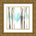 thumbnail image 1 of Goldberger, Jennifer 12x12 Gold Ornate Wood Framed with Double Matting Museum Art Print Titled - Snow Line V, 1 of 4