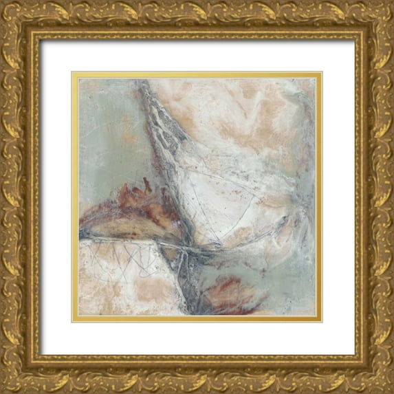 Goldberger, Jennifer 12x12 Gold Ornate Wood Framed with Double Matting Museum Art Print Titled - Tension and Connection I