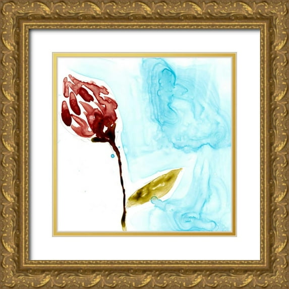 Goldberger, Jennifer 12x12 Gold Ornate Wood Framed with Double Matting Museum Art Print Titled - Tropical Display II