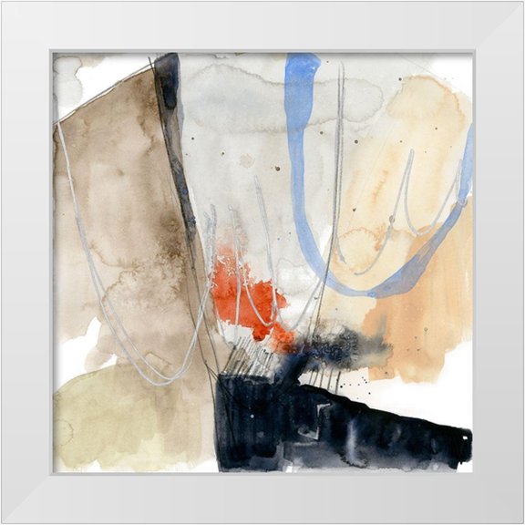 Goldberger, Jennifer 12x12 White Modern Wood Framed Museum Art Print Titled - Abstract Coordinates V
