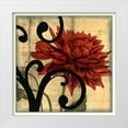 thumbnail image 1 of Goldberger, Jennifer 12x12 White Modern Wood Framed Museum Art Print Titled - Dahlias and Scrolls IV, 1 of 4