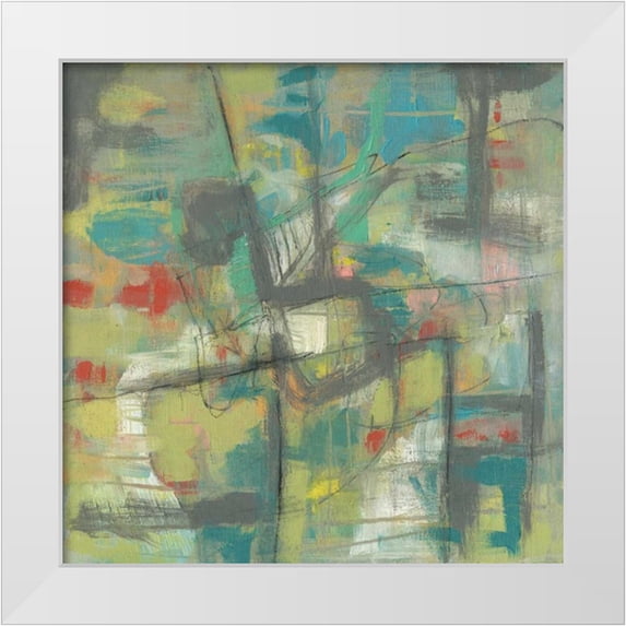 Goldberger, Jennifer 12x12 White Modern Wood Framed Museum Art Print Titled - Kinetic Pastel II