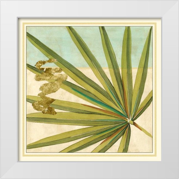 Goldberger, Jennifer 12x12 White Modern Wood Framed Museum Art Print Titled - Peacock Palm V