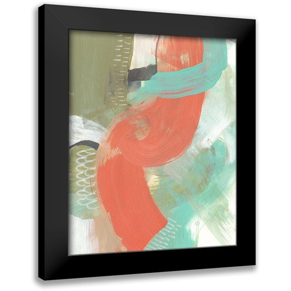 Goldberger, Jennifer 12x14 Black Modern Framed Museum Art Print Titled - Coral Whimsy I