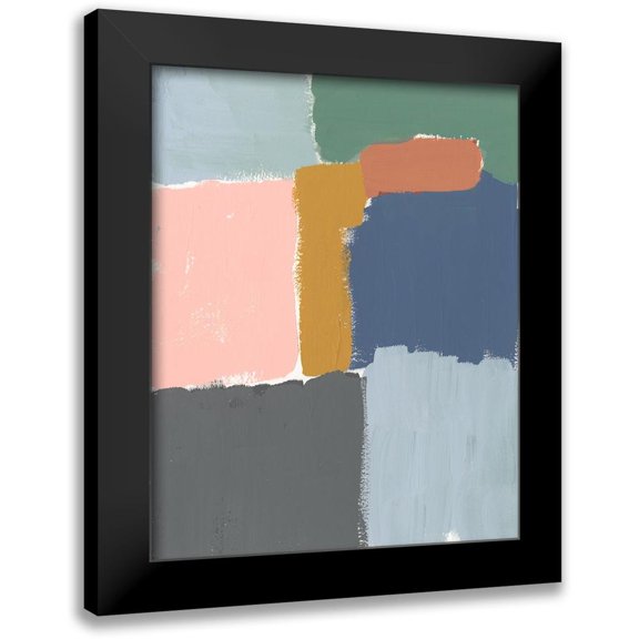 Goldberger, Jennifer 12x14 Black Modern Framed Museum Art Print Titled - Muted Color Block II
