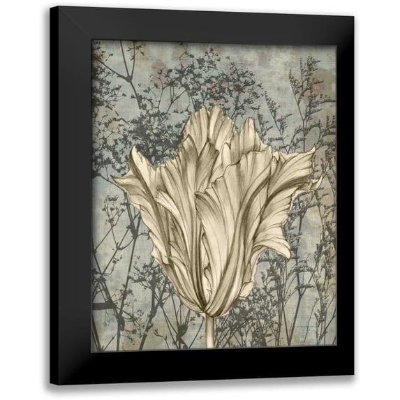 Goldberger, Jennifer 12x14 Black Modern Framed Museum Art Print Titled - Tulip and Wildflowers V