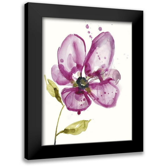 Goldberger, Jennifer 12x14 Black Modern Framed Museum Art Print Titled - Violet Petals I