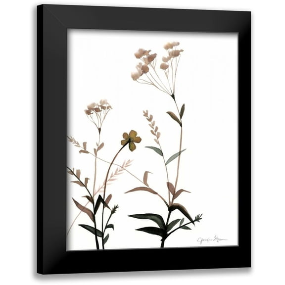 Goldberger, Jennifer 12x14 Black Modern Framed Museum Art Print Titled - Watermark Wildflowers VII