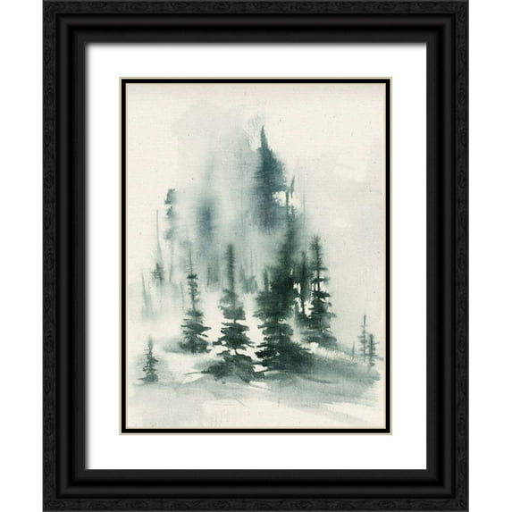 Goldberger, Jennifer 12x14 Black Ornate Wood Framed with Double Matting Museum Art Print Titled - Misty Winter I