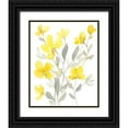 thumbnail image 1 of Goldberger, Jennifer 12x14 Black Ornate Wood Framed with Double Matting Museum Art Print Titled - Yellow and Grey Garden I, 1 of 4