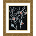 thumbnail image 1 of Goldberger, Jennifer 12x14 Gold Ornate Wood Framed with Double Matting Museum Art Print Titled - Flower Doodle II, 1 of 4
