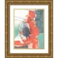 thumbnail image 1 of Goldberger, Jennifer 12x14 Gold Ornate Wood Framed with Double Matting Museum Art Print Titled - Juxtaposed Coral I, 1 of 4