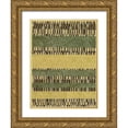 thumbnail image 1 of Goldberger, Jennifer 12x14 Gold Ornate Wood Framed with Double Matting Museum Art Print Titled - Linear Layers II, 1 of 4
