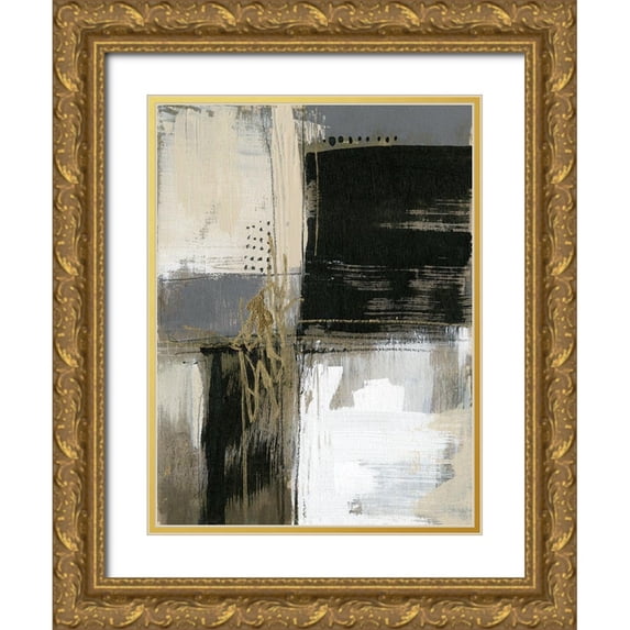 Goldberger, Jennifer 12x14 Gold Ornate Wood Framed with Double Matting Museum Art Print Titled - Neutral Divisions I