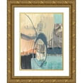 thumbnail image 1 of Goldberger, Jennifer 12x14 Gold Ornate Wood Framed with Double Matting Museum Art Print Titled - Sorbet Abstract I, 1 of 4