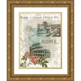 thumbnail image 1 of Goldberger, Jennifer 12x14 Gold Ornate Wood Framed with Double Matting Museum Art Print Titled - Visiting Rome, 1 of 4