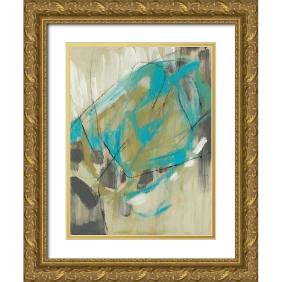 Goldberger, Jennifer 12x14 Gold Ornate Wood Framed with Double Matting Museum Art Print Titled - Whirling I