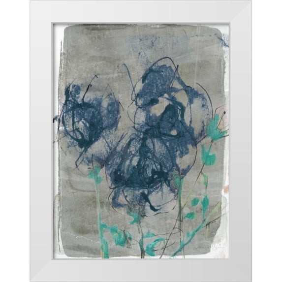 Goldberger, Jennifer 12x14 White Modern Wood Framed Museum Art Print Titled - Floral Vignette I