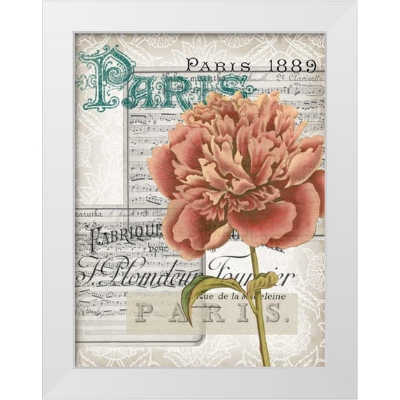 Goldberger, Jennifer 12x14 White Modern Wood Framed Museum Art Print Titled - Musical Paris IV