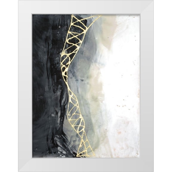 Goldberger, Jennifer 12x14 White Modern Wood Framed Museum Art Print Titled - Neutral Matrix II