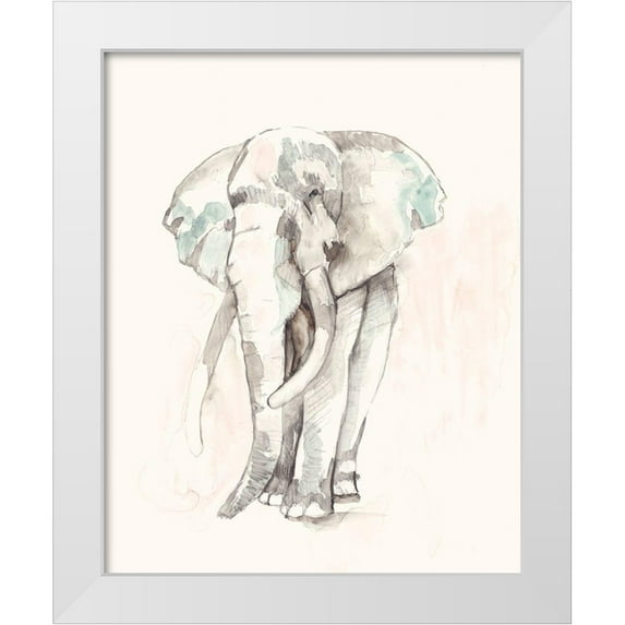 Goldberger, Jennifer 12x14 White Modern Wood Framed Museum Art Print Titled - Pastel Safari I