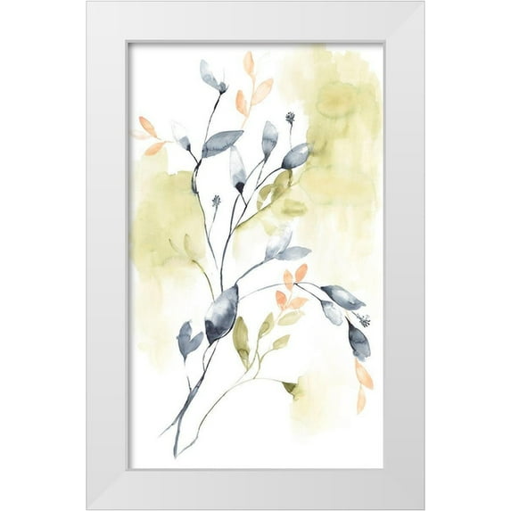 Goldberger, Jennifer 12x18 White Modern Wood Framed Museum Art Print Titled - Sweet Leaves II
