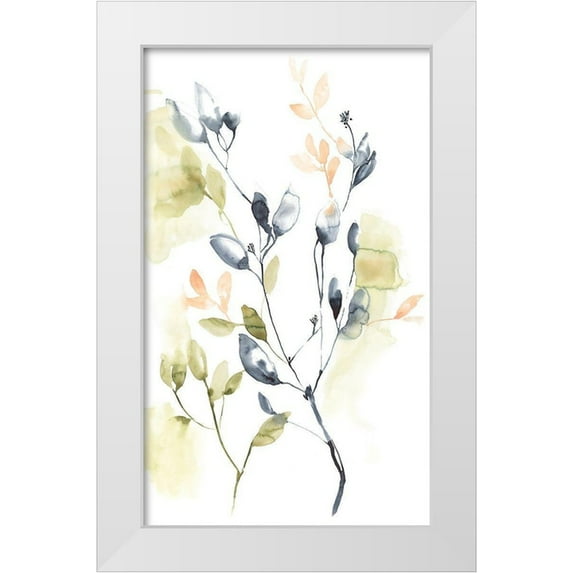 Goldberger, Jennifer 12x18 White Modern Wood Framed Museum Art Print Titled - Sweet Leaves I