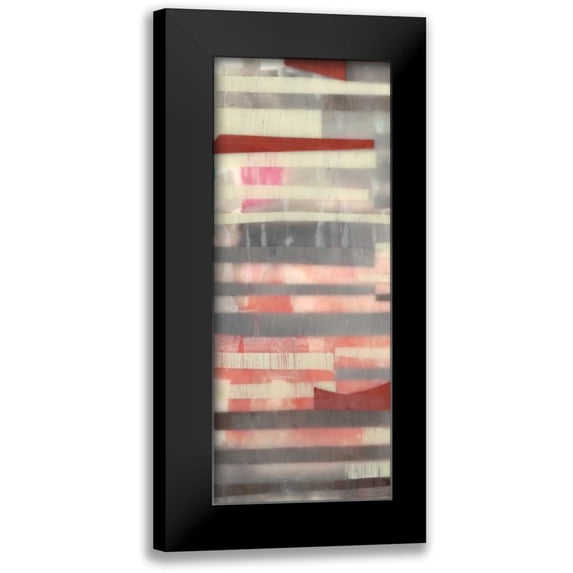 Goldberger, Jennifer 12x24 Black Modern Framed Museum Art Print Titled - Staggered Lines I