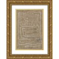thumbnail image 1 of Goldberger, Jennifer 13x18 Gold Ornate Wood Framed with Double Matting Museum Art Print Titled - The Runes II, 1 of 4
