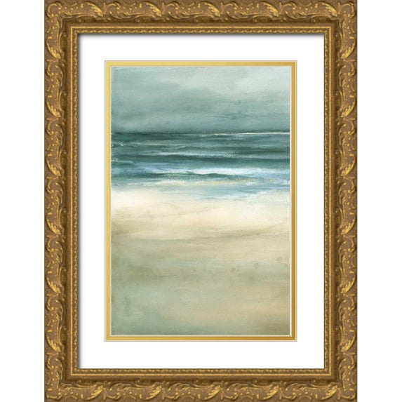 Goldberger, Jennifer 13x18 Gold Ornate Wood Framed with Double Matting Museum Art Print Titled - Tranquil Sea I