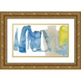 thumbnail image 1 of Goldberger, Jennifer 14x10 Gold Ornate Wood Framed with Double Matting Museum Art Print Titled - Indigo and Citron I, 1 of 4
