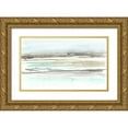 thumbnail image 1 of Goldberger, Jennifer 14x10 Gold Ornate Wood Framed with Double Matting Museum Art Print Titled - Neutral Mint Horizon I, 1 of 4