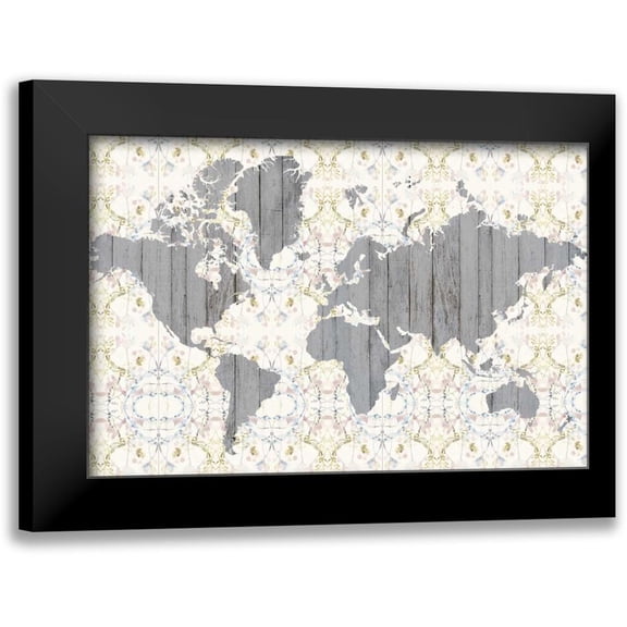 Goldberger, Jennifer 14x11 Black Modern Framed Museum Art Print Titled - Flower Map III