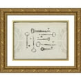 thumbnail image 1 of Goldberger, Jennifer 14x11 Gold Ornate Wood Framed with Double Matting Museum Art Print Titled - Keepsake Keys I, 1 of 4