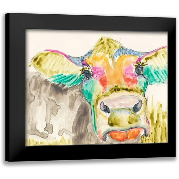 Goldberger, Jennifer 14x12 Black Modern Framed Museum Art Print Titled - Hifi Cow II