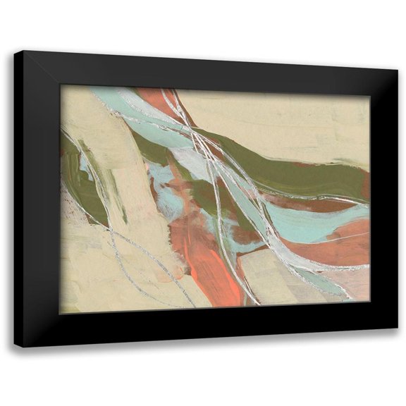 Goldberger, Jennifer 14x12 Black Modern Framed Museum Art Print Titled - Pastel Waves I