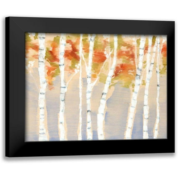 Goldberger, Jennifer 14x12 Black Modern Framed Museum Art Print Titled - Swaying Birches II