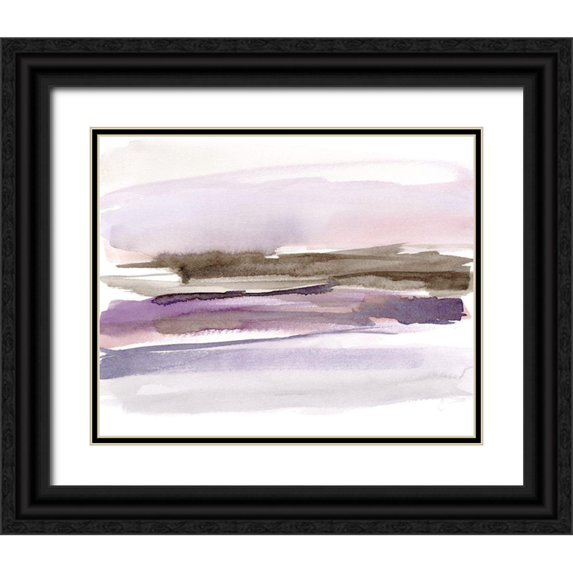 Goldberger, Jennifer 14x12 Black Ornate Wood Framed with Double Matting Museum Art Print Titled - Purple Umber I