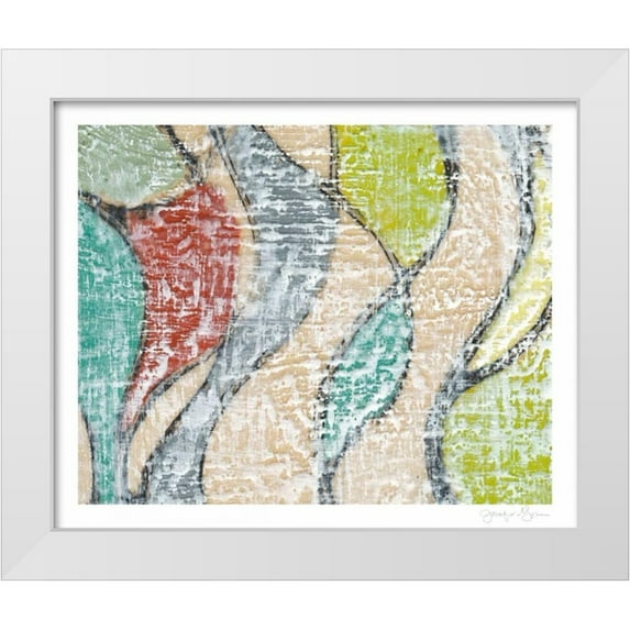 Goldberger, Jennifer 14x12 White Modern Wood Framed Museum Art Print Titled - Undulating Color III