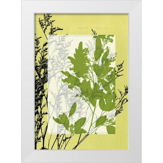 Goldberger, Jennifer 14x18 White Modern Wood Framed Museum Art Print Titled - Small Translucent Wildflowers IV