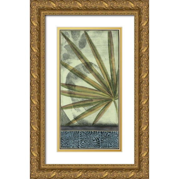 Goldberger, Jennifer 14x24 Gold Ornate Wood Framed with Double Matting Museum Art Print Titled - Small Sophisticated Palm I