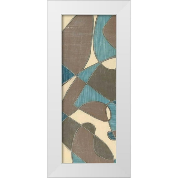 Goldberger, Jennifer 14x32 White Modern Wood Framed Museum Art Print Titled - Muted Mod I